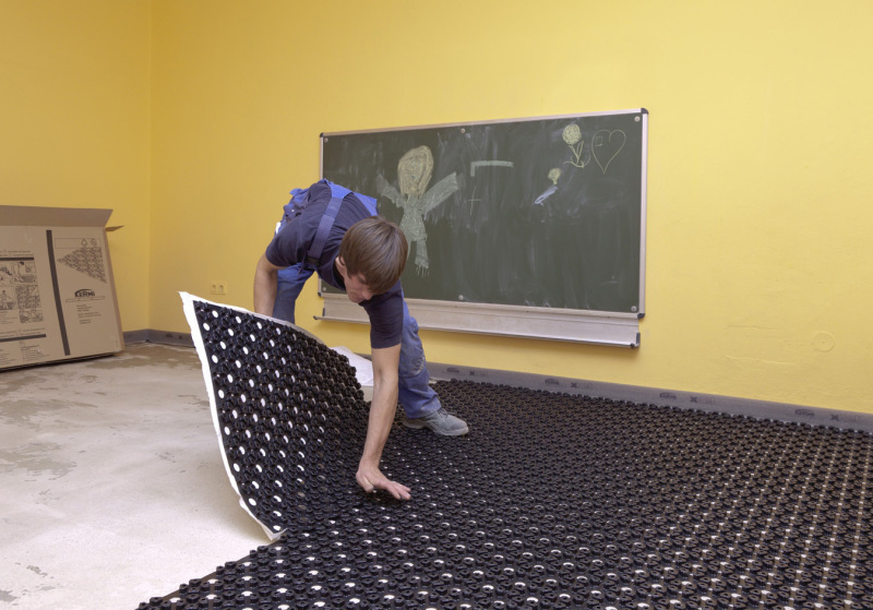Dünnschichtige fuÃbodenheizung bauhandwerk