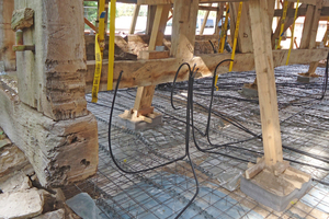  Für die Herstellung der neuen Bodenplatte aus Stahlbeton ist alles vorbereitet ehemalige Schafstall in Gütersloh vor der Sanierung und Umbau zum Wohnhaus Spooren Architekten 