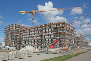  Baustelle des Projektes „Weserhäuser“ in der Überseestadt in Bremen 