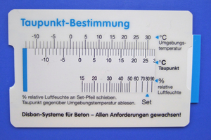  Rechenschieber zur Bestimmung der Taupunkttemperatur 