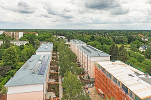  Fünf Bestandsgebäude des Wohnungsunternehmens Märkische Scholle wurden in Lichterfelde Süd zu Vergleichszwecken mit unterschiedlichen Dämmmaterialien saniert 