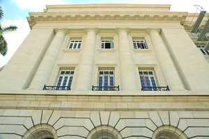  Nordfassade nach Abschluss der Reinigung, Restaurierung und Hydrophobierung Foto: Edds std 