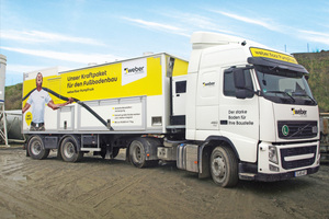  Speziell bei Bauvorhaben in Ballungsräumen und Innenstädten kann der Beim ?weber.floor PumpTruck? handelt es sich um ein mobiles Silo, das keine Stellplatzgenehmigung benötigt. Auch die Suche nach einer geeigneten Wasser- und Stromversorgung entfällt. Dan 