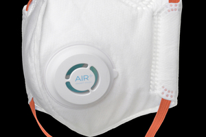  Einweg-Atemschutzmaske mit Anschluss für den Mikroventilator 