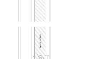  Detailschnitt Schiebetür, Maßstab 1:2 1 Alte Kabinentür 2 Messingprofil 3 Zweischeiben-Sicherheitsglas 4 Feder 80 x 30 mm 5 Mulitplexplatte 6 Führung für Schiebetür 