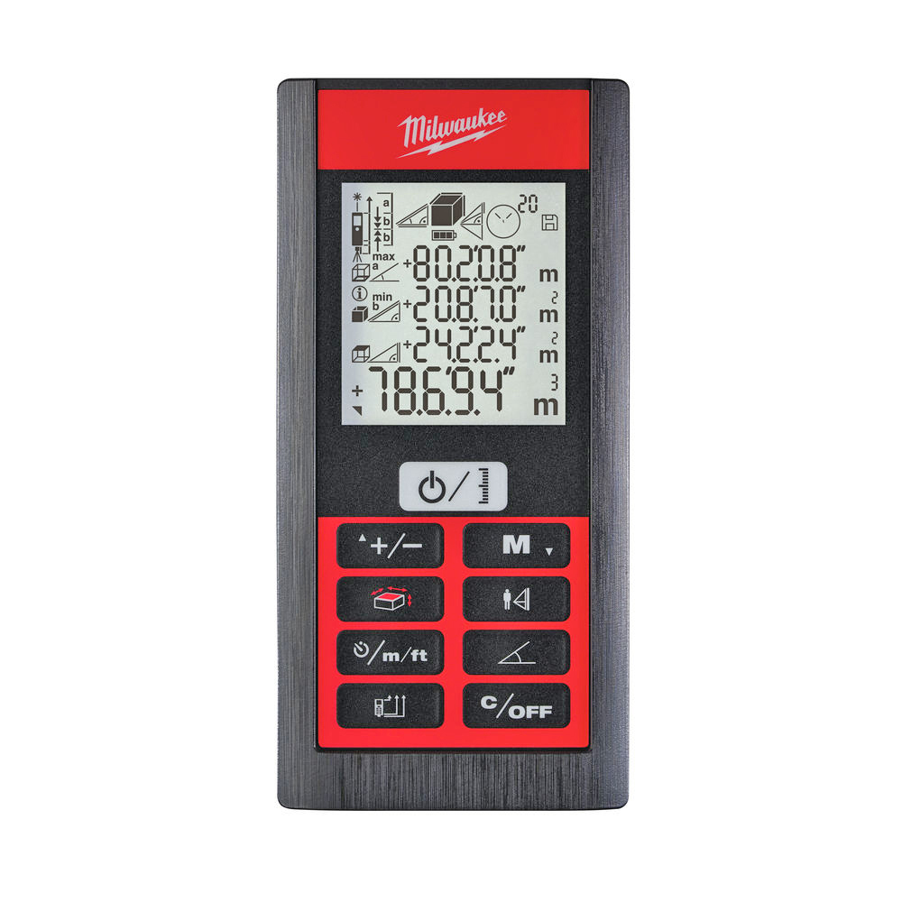 Entfernungsmesser 100m Distanzmesser 12 MessFunktion Wasserwage Winkel Automatik 