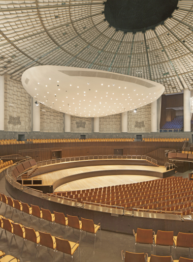 Der Kuppelsaal des Hannover Congress Centrum (HCC) vor Sanierung und Restaurierung