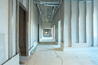 Im neuen ?Gesundheitszentrum Vincentinum? wurden mehr als 13000 m2 Raumtrennwände in Trockenbauweise errichtet