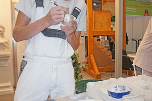  Stuckarbeiten auf dem Stand des Bildungs- und Technologiezentrums der Handwerkskammer zu Leipzig 