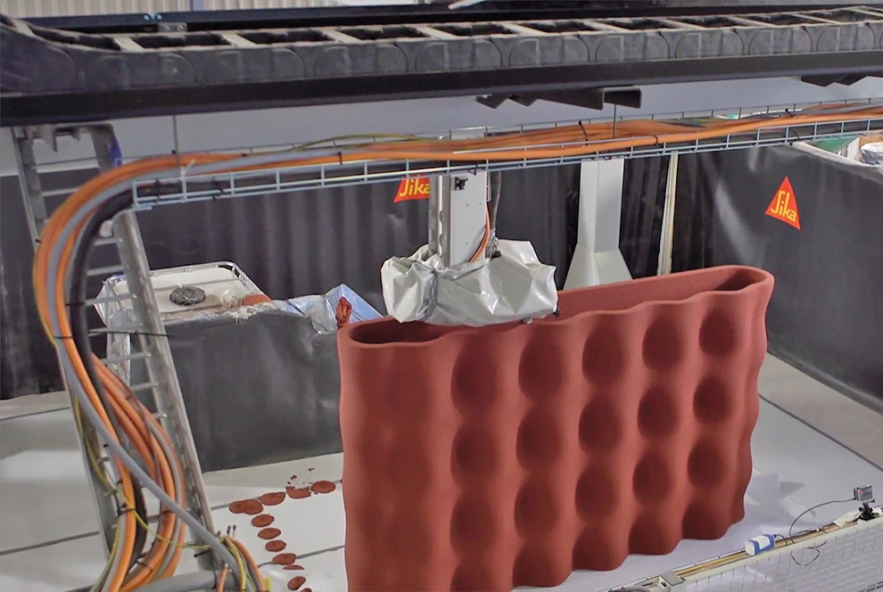 Sika bietet das komplette Produktionsverfahren für additiv gefertigte Betonbauteile aus einer Hand