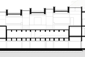  Schnitt, Maßstab 1:500 Zeichnung: Brückner & Brückner Architekten 
