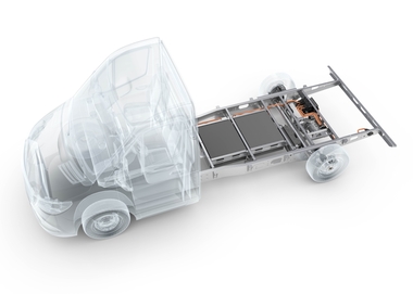 Basis des Hybrid Power Chassis ist das variable Leichtbau-Chassis, das als Systemtr?ger einen modularen Einsatz der Batteriepakete und Komponenten erm?glicht