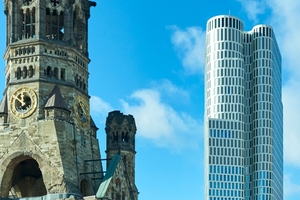  Alt und Neu scheinbar dicht beieinander: das Upper West und die Ruine der Gedächtniskirche 