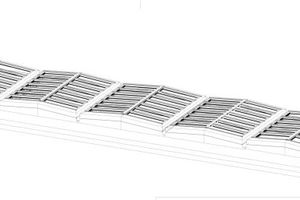  Die geschickte Anordnung der unterschiedlich großen Velux Modular Skylights spiegelt die elliptische Form des Laborgebäudes wieder 