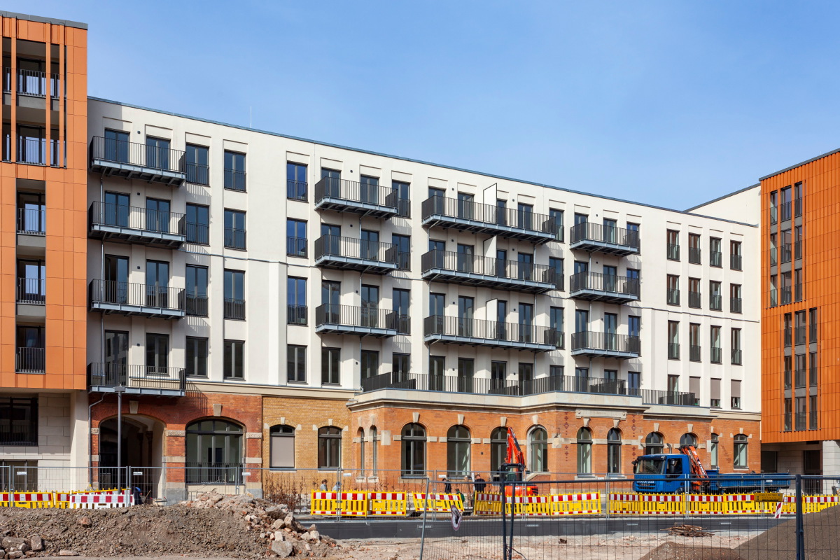 Insgesamt 246 neue Mietwohnungen entstanden in der neuen Residenz am Postplatz in Dresden