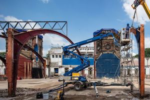  Die Stahlkonstruktion der Halle wurde rückgebaut … 