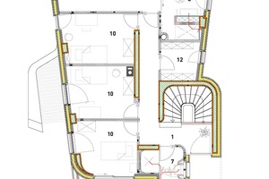  Grundriss Obergeschoss, Maßstab 1:200 