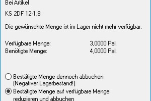  Sinkt der Lagerbestand eines Artikels unter einen bestimmten Wert, kann eine automatische Nachbestellung ausgelöst werden 