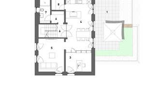  Grundriss Erdgeschoss, Maßstab 1 : 200Zeichnungen: KPT Architekten, Kirchmann Patzek Thalmair Architekten Ingenieure 