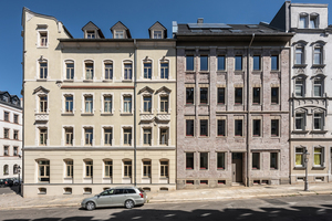  Wohn- und Geschäftshaus „Casa Rossa“ in Chemnitz von bodensteiner fest Architekten BDA Stadtplaner aus München.  