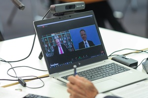  Im Live-Stream sprach Andreas Ehlert, Präsident der Handwerkskammer Düsseldorf (rechts), mit Wirtschaftsminister Peter Altmaier.  