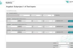  Die Preisabgaben für verschiedene Werksleistungen werden in die Cloud eingegeben 