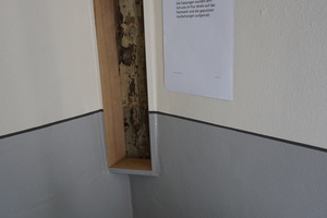  Originale Funde aus der Innenwand werden im "Haus Stöcker" den Besuchern des LWL-Freilichtmuseums in Detmold gezeigt. 