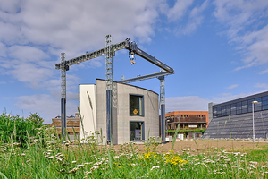  Im Kamp C, dem Landeszentrum für Nachhaltigkeit und Innovation in Antwerpen, entstand ein Einfamilienhaus aus Europas größtem 3D-Drucker 