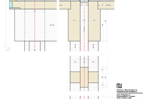  Detail Knotenpunkt, Anschluss Kreuzstütze an Decke, Maßstab 1:20 