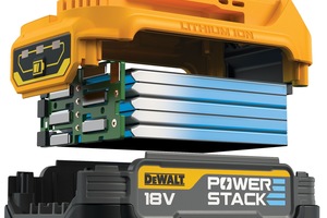  Der neue Powerstack-Akku von DeWalt ist aus plattenförmingen Zellen aufgebaut 