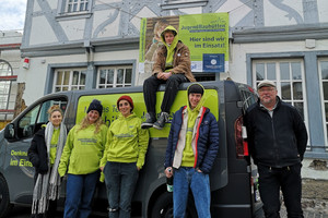  Sie packen es an: Tatkräftige Unterstützung leistet die Jugendbauhütte an der Ahr.  