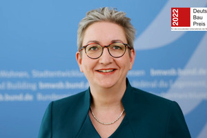  Schirmherrin des Deutschen Baupreises, Bundesbauministerin Klara Geywitz, meldete sich per Videobotschaft. 