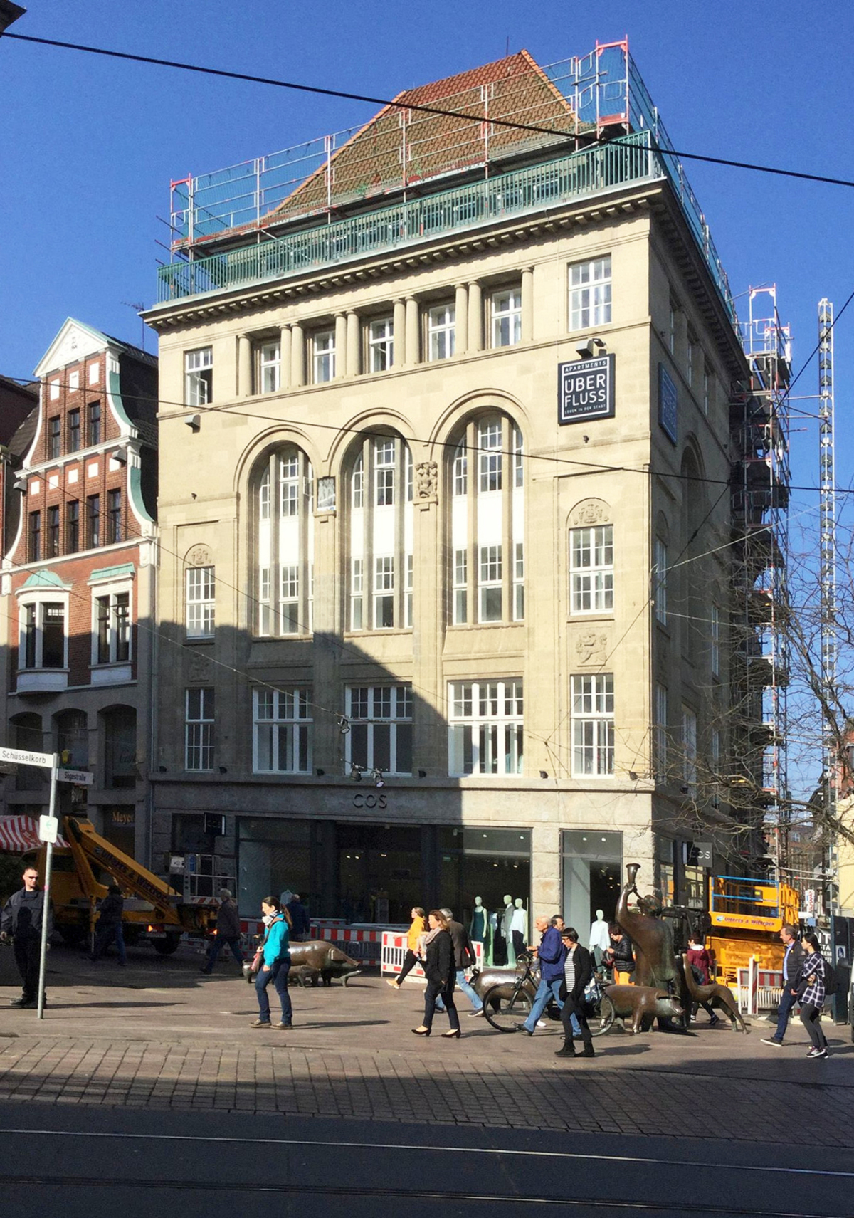 Die Serviced Apartments des neuen Bremer Apartmenthotels ÜberFluss sind in einem historischen Gebäude untergebracht
