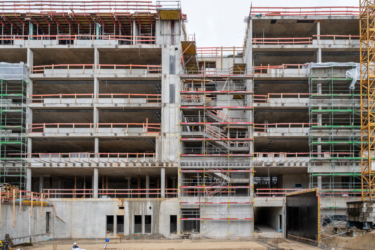 Trittschalldämmung von Schöck für vier Treppenhäuser im neuen