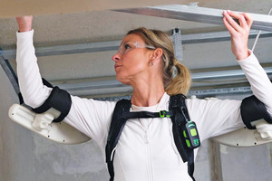  Wer einmal mit der Unterstützung eines aktiven Exoskeletts gearbeitet hat, wird es mit einer Wand oder Decke nie wieder ohne aufnehmen wollen 