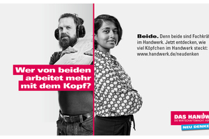  Thorsten Hein (links) und Priyanka Balamohan sind beide Fachkräfte und im Handwerk.
  