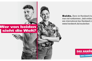  Thomas Müller (links) und Lucy Schmidl kommen beide in ihrem Handwerk viel rum. Bei der Imagekampagne des Zentralverbandes des Deutschen Handwerks machten sie eine gute Figur. Auch der Girls` soll dazu beitragen, das Handwerk weiblicher zu machen. 