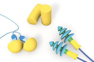  Verschiedene Gehörschutzstöpsel mit und ohne Bändchen und als „Tannenbäumchen“ 