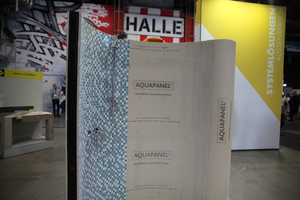  Die „Aquapanel“ Cement Boards sind formbar und&nbsp; eignen sich insbesondere für Badezimmer 