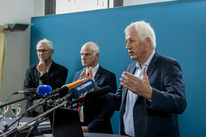  Norbert Kluger (rechts) von der BG Bau plädierte für eine breite Info-Kampagne 