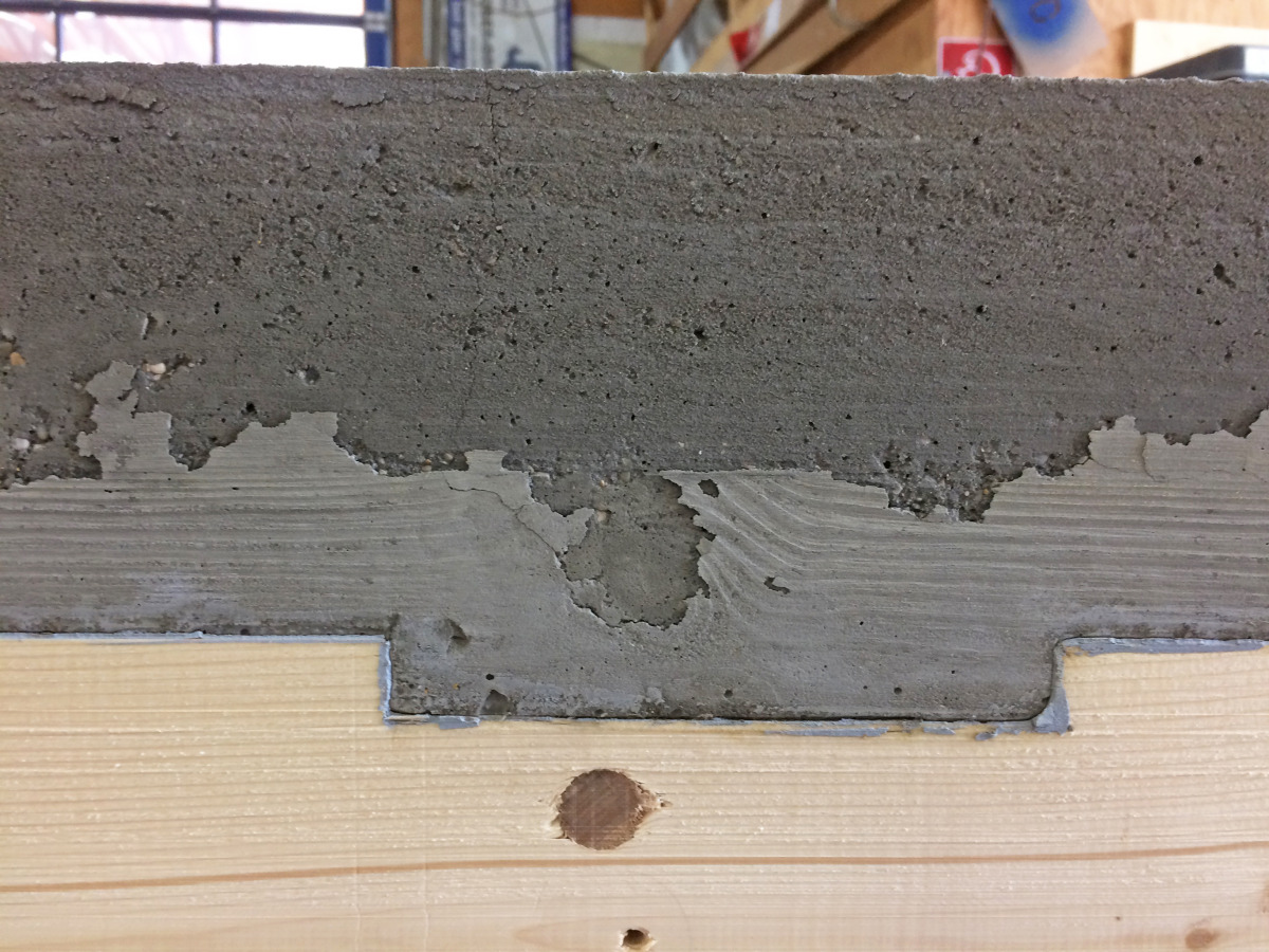 Holz-Beton-Verbunddecke, Schubverbindung über Kerven