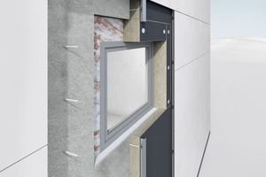  Die Sanierungslösung für alte WDVS besteht aus dem Fassadenanker Schöck Isolink und der Dämmung Fixrock von Rockwool. 
