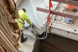  Die Rohbaufirma musste viel tüfteln, um die Treppe exakt in den Bestand einpassen zu können 