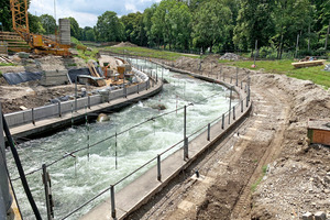  Die Sanierung des Augsburger Eiskanals war ein vollständig gelungenes Projekt. Die Bauarbeiten blieben im Zeitplan und im Budget 