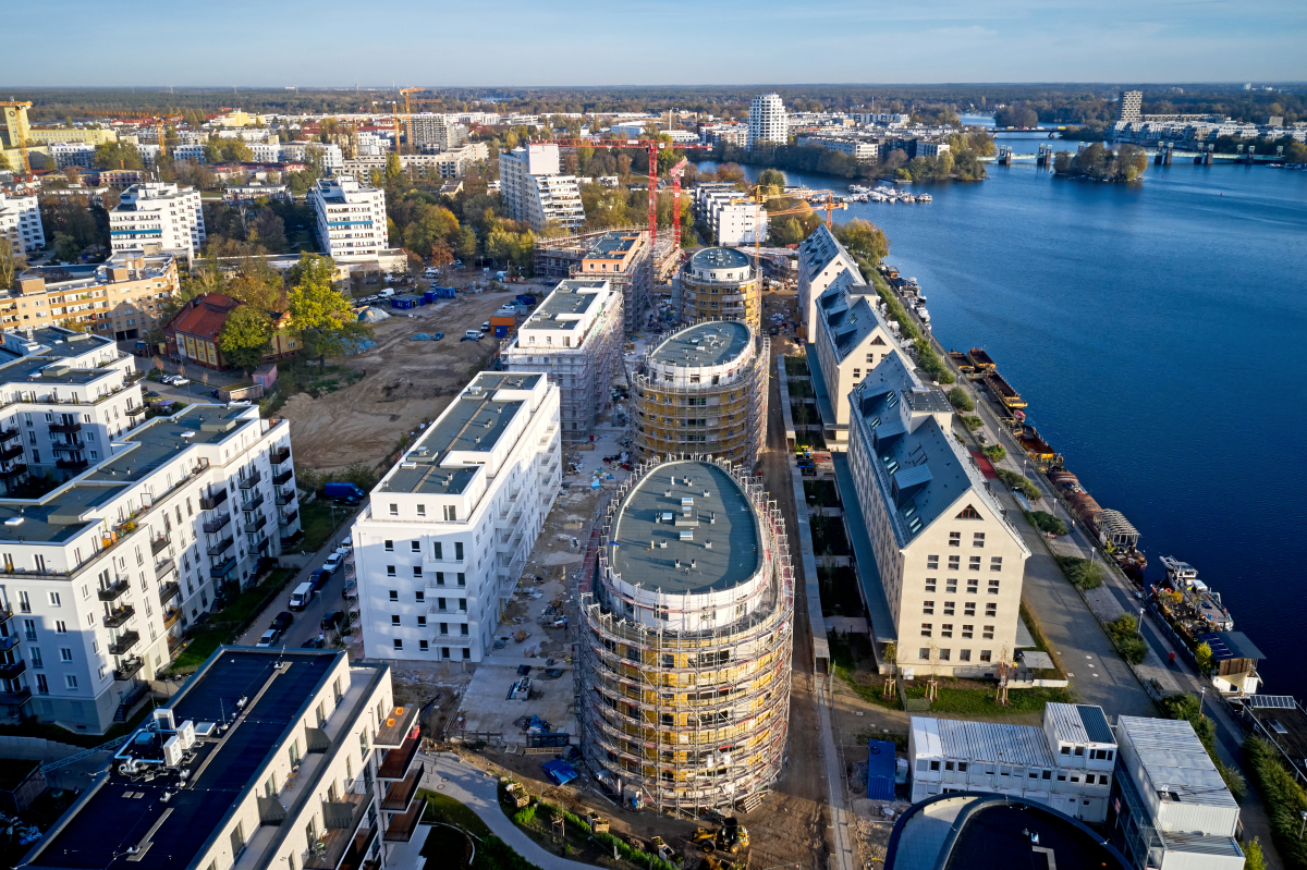 Am Ufer der Havel entsteht in Berlin-Spandau im Auftrag der BUWOG das ?Speicherballett?