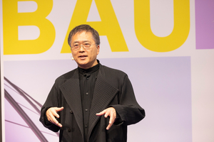  Der in Japan geborene und in den USA aufgewachsene Architekt Satoshi Ohashi referierte im Forum des Bauverlages auf der BAU in München  