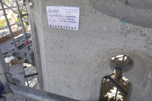 Die Betonwände wurden sowohl innen als auch außen mit dem Betonersatz ?Betofix R4? stabilisiert 
