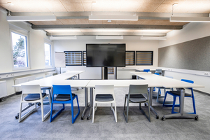  In Büro-, Workshop- und Besprechungsräumen wurden textile Beläge verlegt 