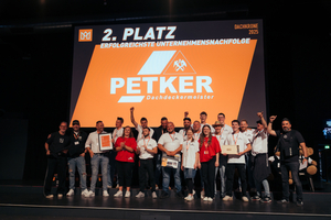  Die Jakob Petker Dachdeckermeister GmbH aus Lage kam auf den zweiten Platz in der Kategorie „Unternehmensnachfolge“ 