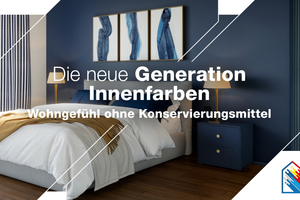  Mithilfe des Werbemittelpakets für konservierungsmittelfreie Innenraumgestaltung kommunizieren Handwerksbetriebe wohngesunde Lösungen. Im Bild: die Titelseite der Mailingvorlage. 